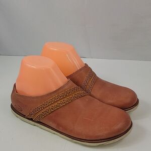 Chaco Picante Harpers Orange Leather Women's Slide Loafers